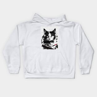 Cat Portrait: Viscount Whiskerfell: The Artisan's Muse Kids Hoodie